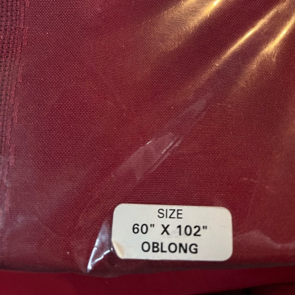 Burgundy Satin Splendor Wrinkle Free Stain Resistant Tablecloth - Picture 3 of 7